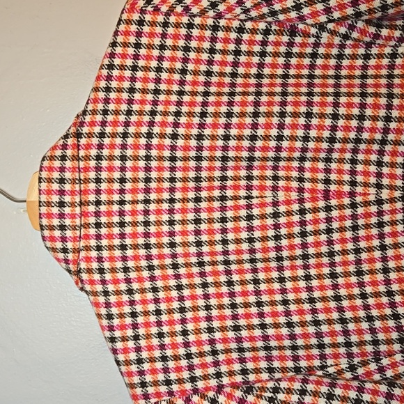 Talbots Shetland Wool Multi Color Plaid Elbow Patch Lined Blazer BWOT - Picture 7 of 13